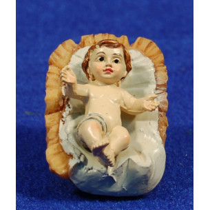 Nen Jesús amb llitet 9 cm resina