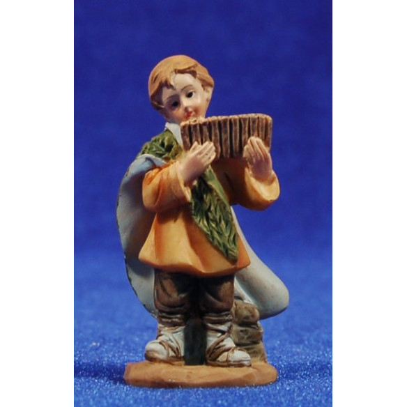 Nen pastor músic amb flauta 7 cm resina