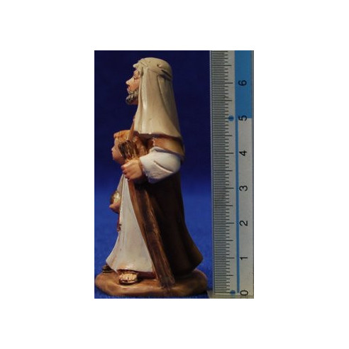 Sacerdote con niño 7 cm resina