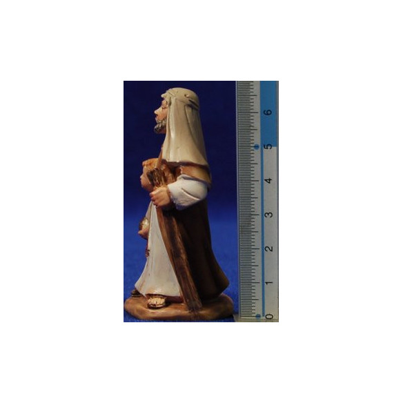 Priest and children 7 cm resin