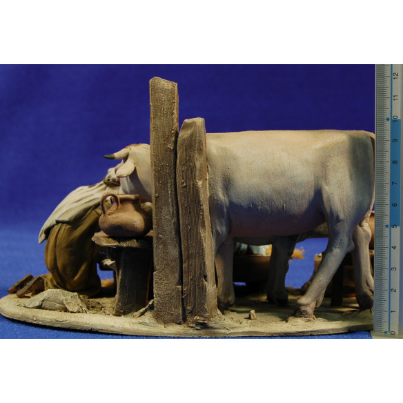 Nacimiento modelo 1 10 cm barro pintado De Francesco