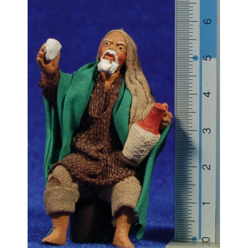 Annunciazione 6 cm terracotta e stoffe