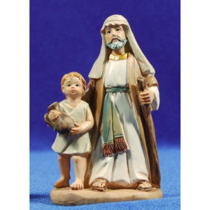 Sacerdote con bambini 9 cm resina