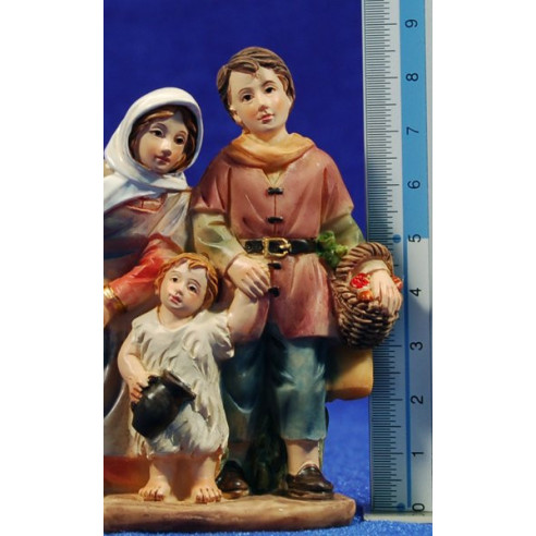 Família amb nen 9 cm resina