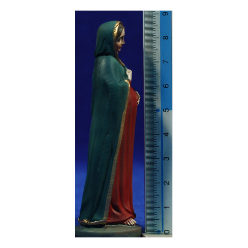 Virgen embarazada de pie rojo 9 cm resina