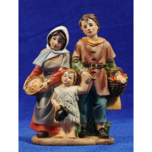 Famiglia con ragazzo 11 cm resina