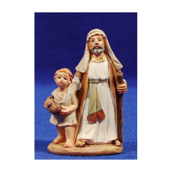 Sacerdote con niño 7 cm resina