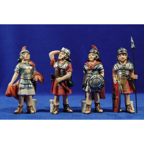 Gruppo 4 soldati romani 10 cm resina