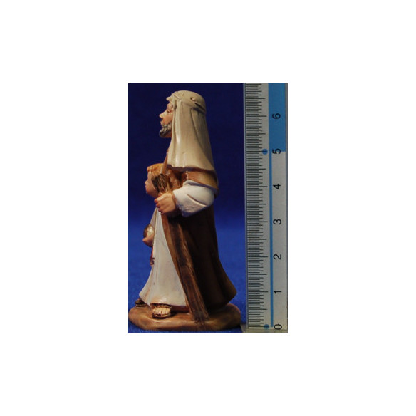 Sacerdote con niño 7 cm resina