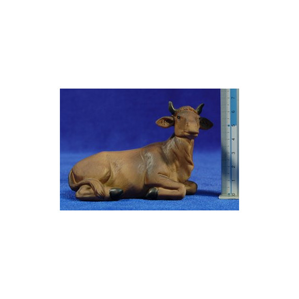 Cow and mule lying 15 cm resin