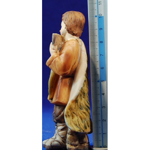 Children musician with flute 15 cm resin