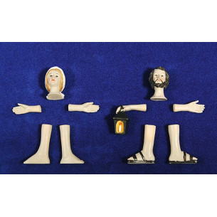 Extremities Saint Joseph and Vergine 14-15 cm resin