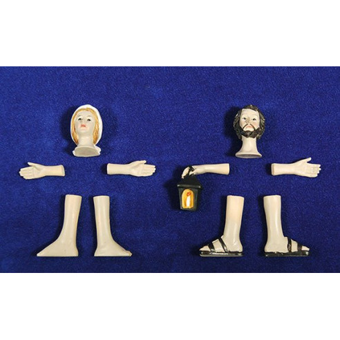 Extremities Saint Joseph and Vergine 14-15 cm resin