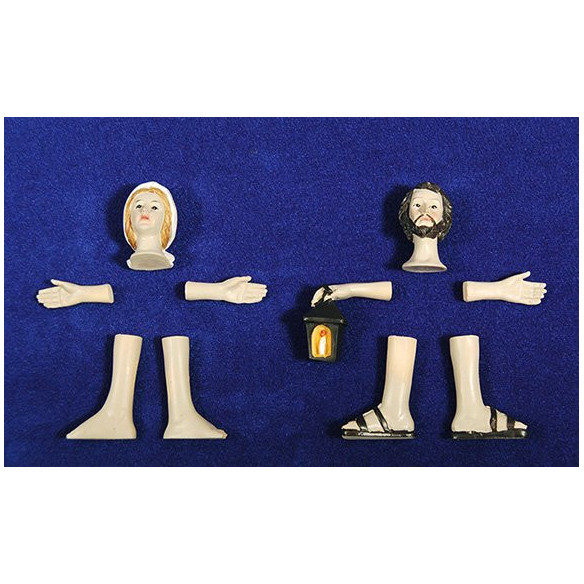 Extremities Saint Joseph and Vergine 14-15 cm resin