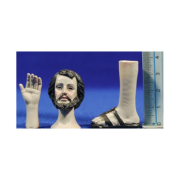 Extremities Saint Joseph and Vergine 14-15 cm resin