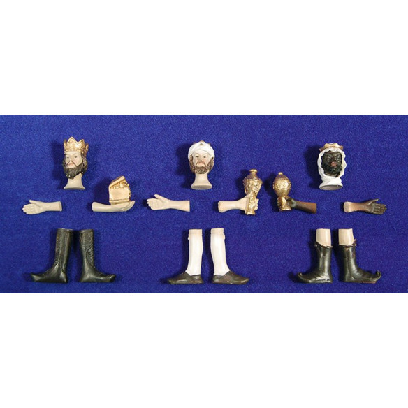 Extremitats tres Reis 14-15 cm resina