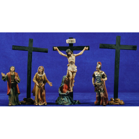 Crucificción 9 cm resina