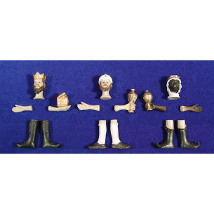 Extremidades tres Reyes 14-15 cm resina