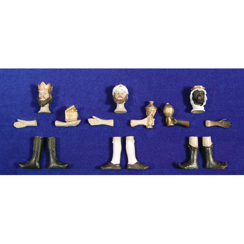 Extremidades tres Reyes 14-15 cm resina