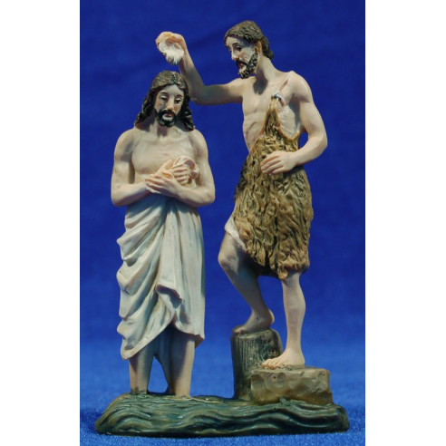 Gesù e San Giovanni Battista 9 cm resina