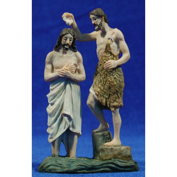 Gesù e San Giovanni Battista 9 cm resina