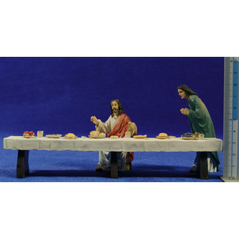 Santa cena 9 cm resina
