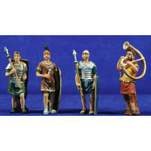 Grupo 4 soldados romanos 9 cm resina