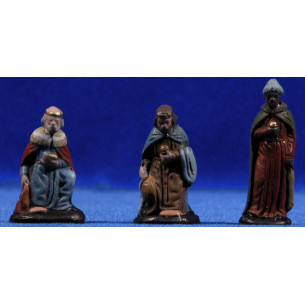 Reyes adorando 5 cm barro pintado Figuralia