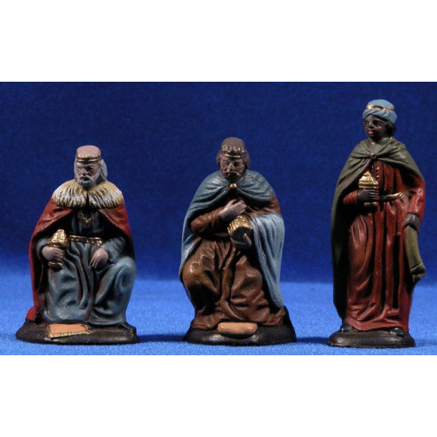 Kings addoring 9 cm clay painted Figuralia