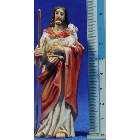 Jesús el buen pastor 9 cm resina