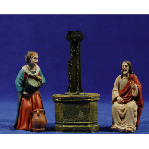 Jesús y la Samaritana 9 cm resina