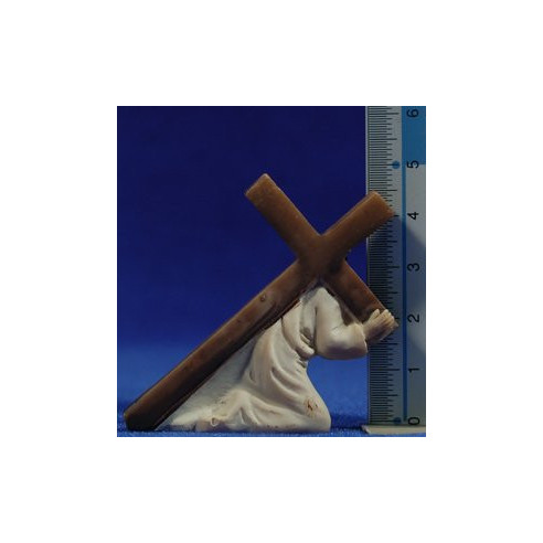 Jesus with the cross 5 cm resin