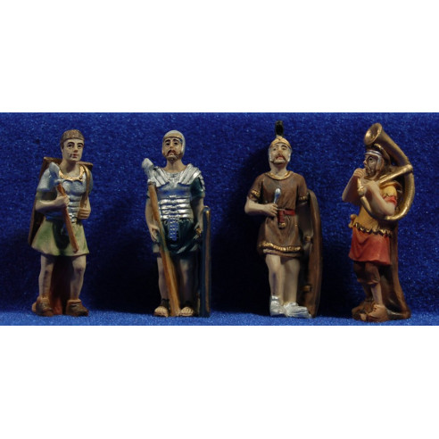 Gruppo 4 soldati romani 5 cm resina