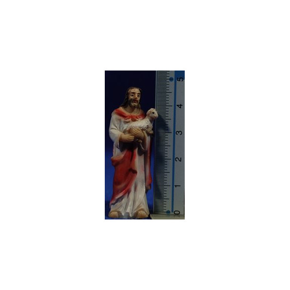 Gesù il Buon Pastore 5 cm resina