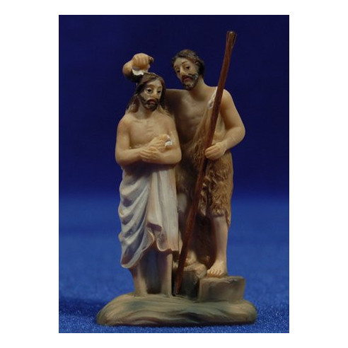 Gesù e San Giovanni Battista 5 cm resina