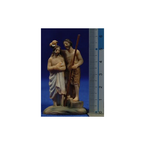 Gesù e San Giovanni Battista 5 cm resina