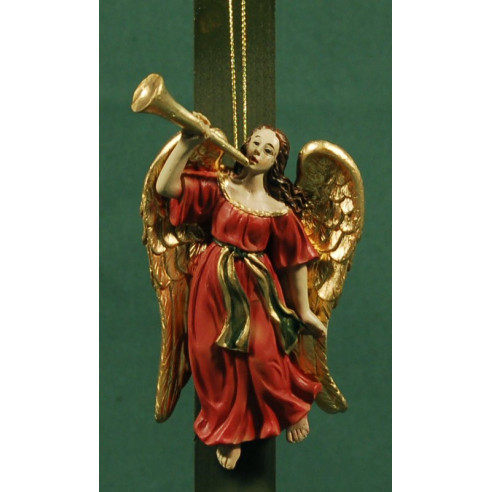 Angels musician trumpet 10 cm resin