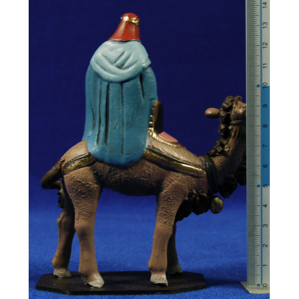 Reyes a camello 7 cm barro pintado Figuralia