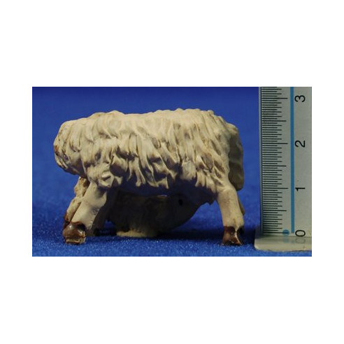 Pecora con piccolo 12 cm resina