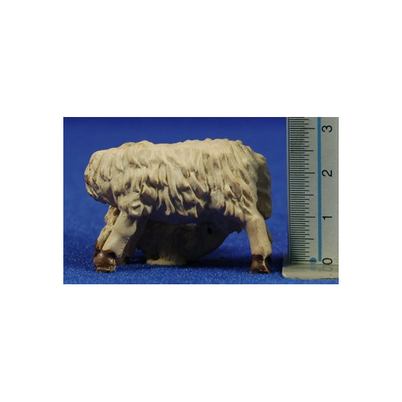 Pecora con piccolo 12 cm resina