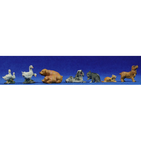 Gruppo di animali 12 cm resina