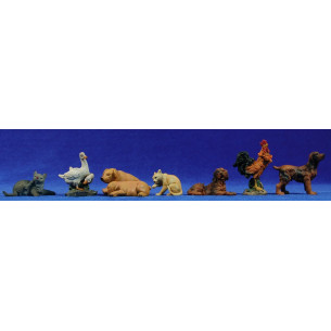Grupo animales 15 cm resina