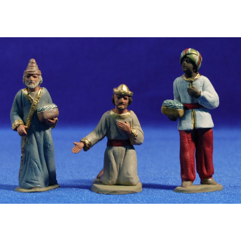 Re magi adorazione 8 cm terracotta dipinte Delgado