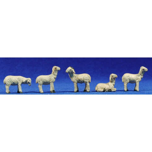 Group of sheeps 8 cm resin