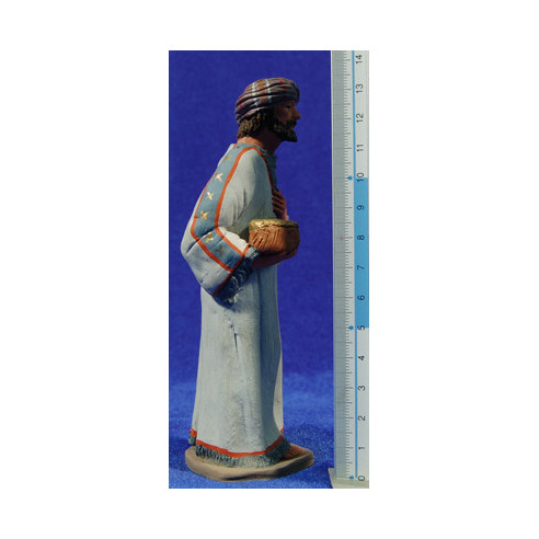 Reyes adorando 15 cm barro pintado Delgado