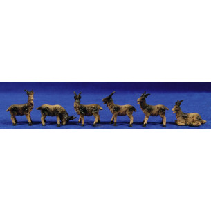 Gruppo capre 11 cm resina
