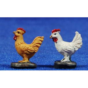 Gruppo di galline 6 cm resina