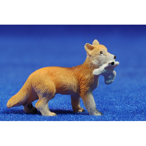 Perro con pajaro 8 cm resina