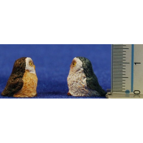 Pareja buhos 8 cm resina