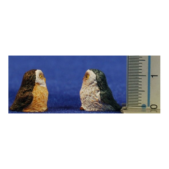 Pareja buhos 8 cm resina